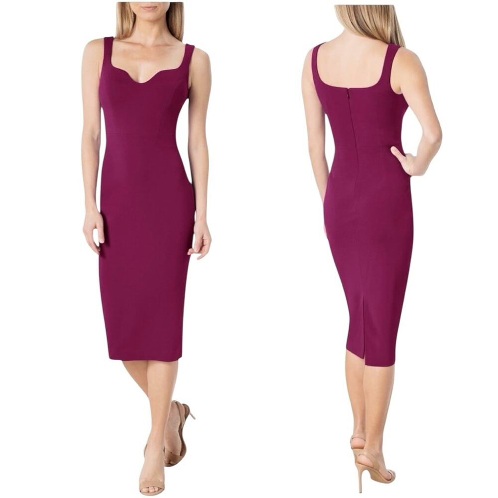 Dress the Population Sloan Women’s Sleeveless Dress in Burgundy Size XL NWT